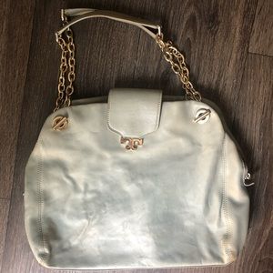 Authentic leather sea foam blue TORY BURCH purse